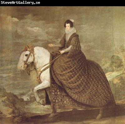 Diego Velazquez Portrait equestre de la reine Elisabeth (df02)